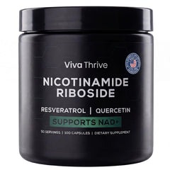 VivaThrive NAD+ Complex bottle front showing NR powered energy support