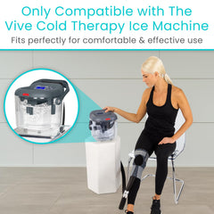 Vive knee pad flexible wrap contours to secure the joint.