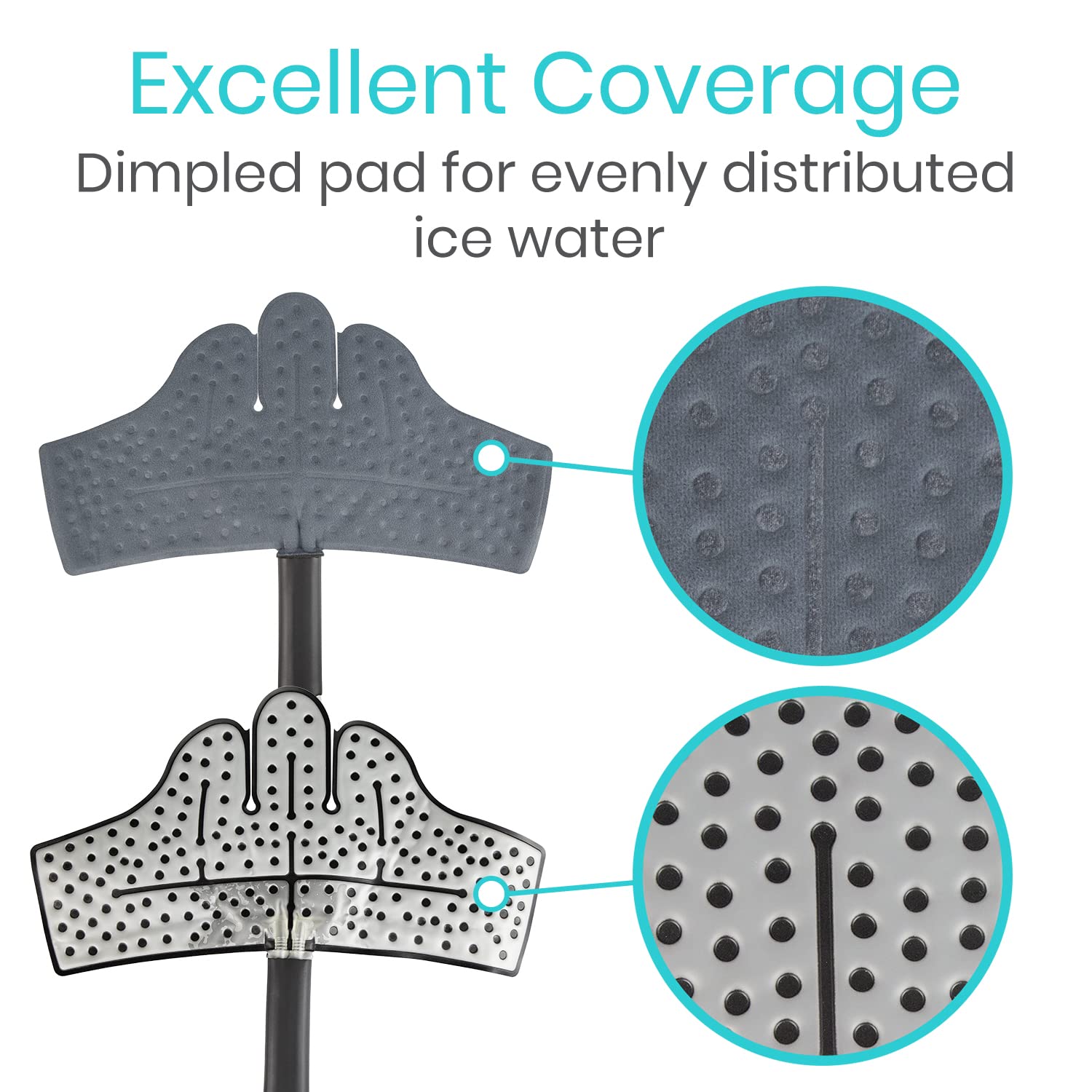 Reinforced seams on Vive pad designed for leakproof use