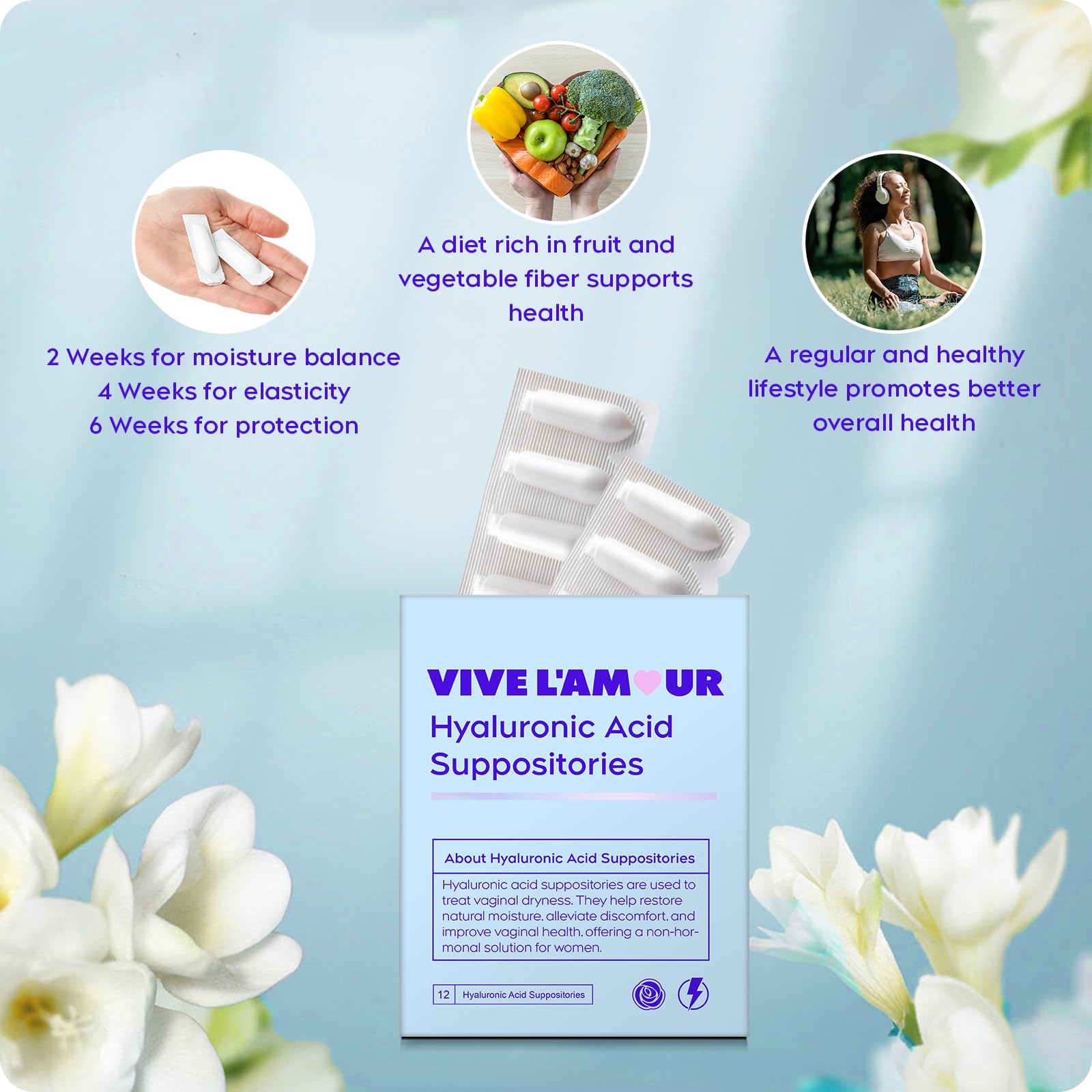 Brand Vive L'Amour close-up emphasizes gentle, portable care.