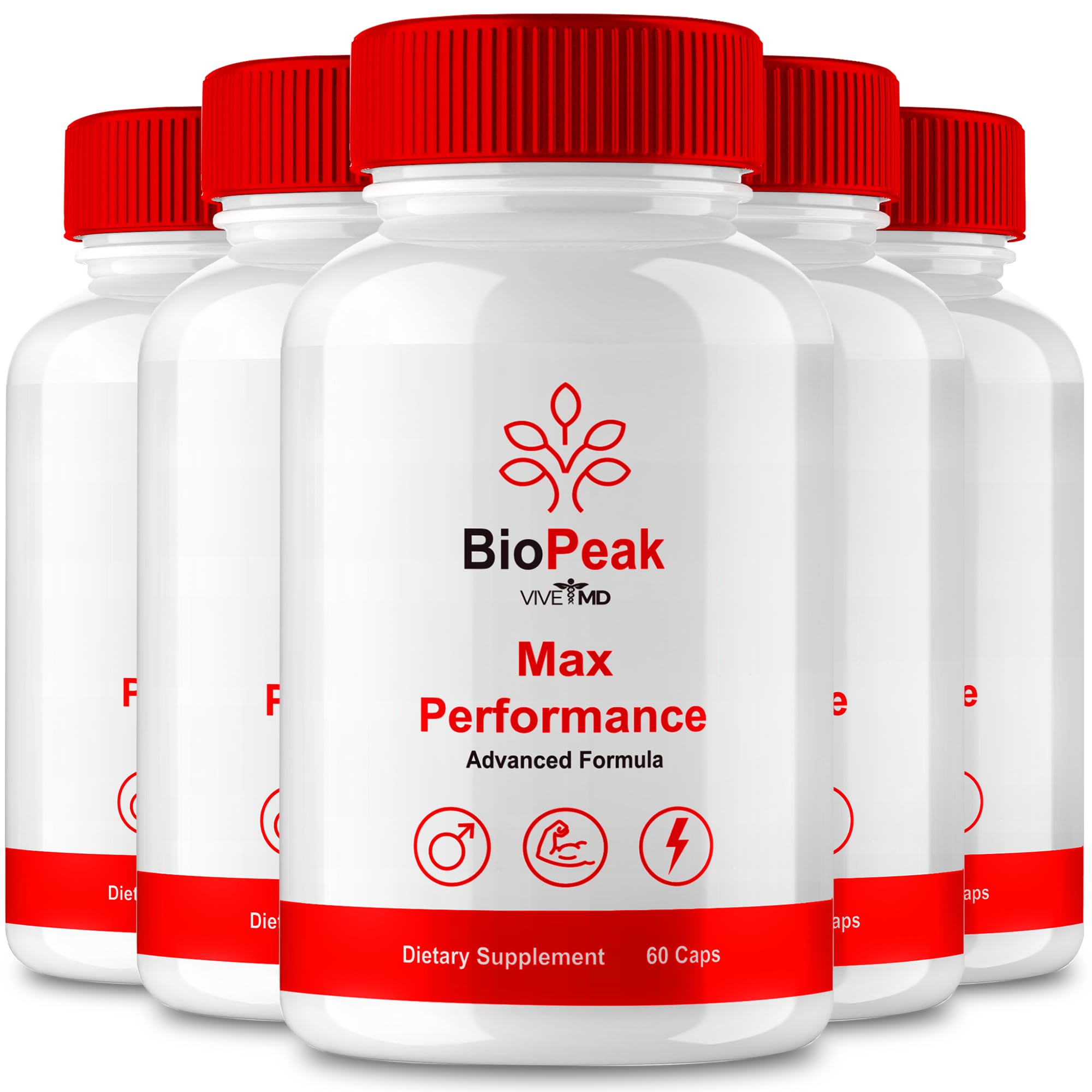 VIVE MD BioPeak bottle front showing all-natural multivitamin for daily wellness