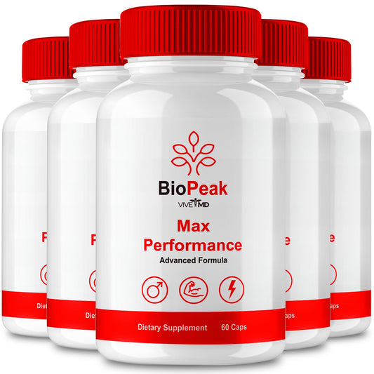 VIVE MD BioPeak bottle front showing all-natural multivitamin for daily wellness