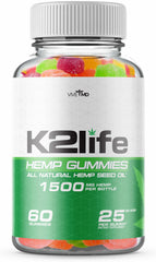 VIVE MD K2Life gummies bottle front displays official formula for daily use