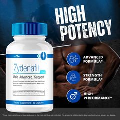 VIVE MD Zydenafil 1200mg label highlights high potency per serving.