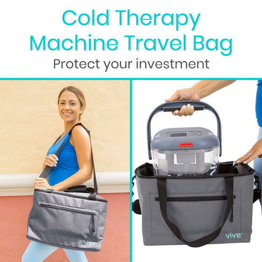 Vive travel bag open compartment showing organized accessory storage