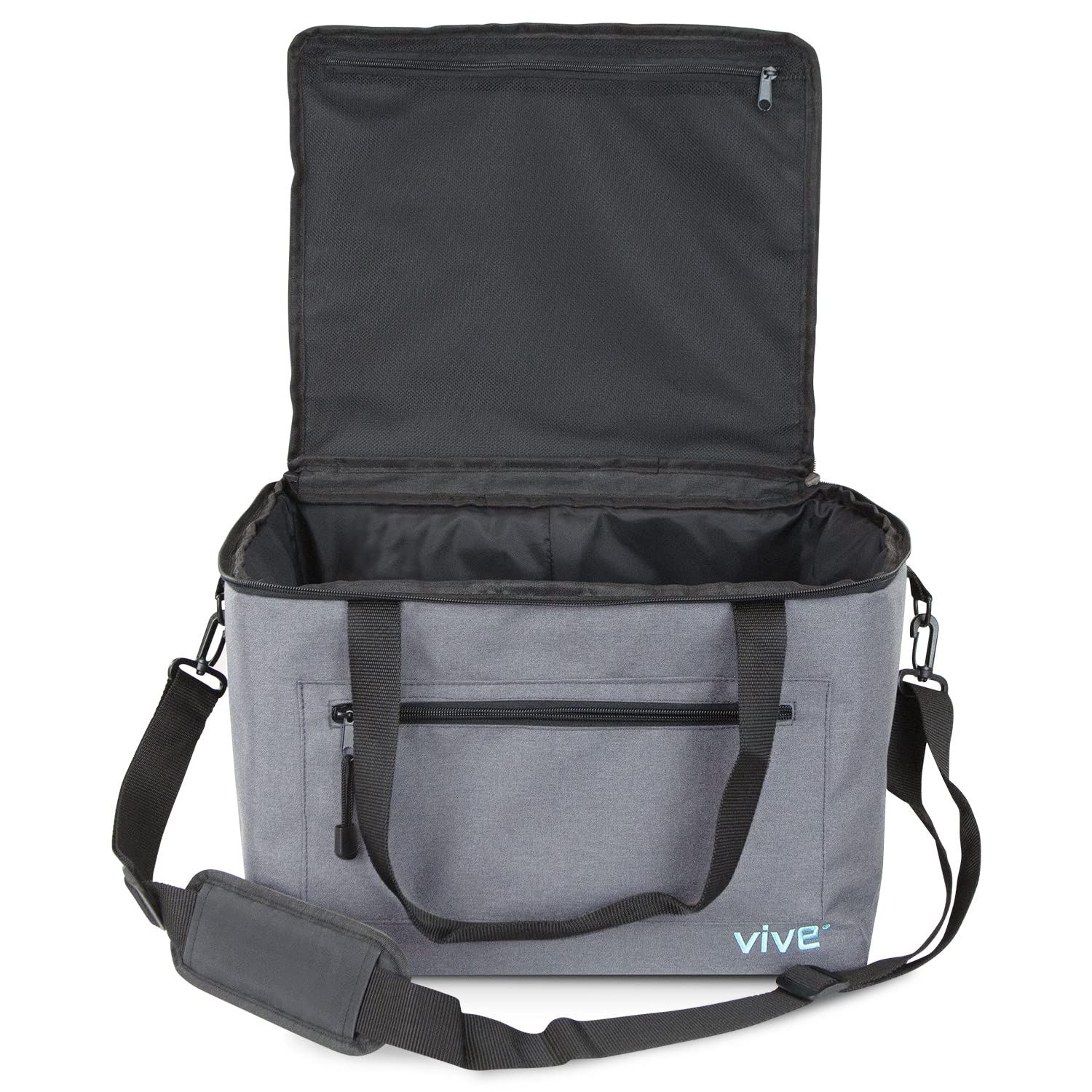 Vive travel bag side view protecting ice therapy machine during transport