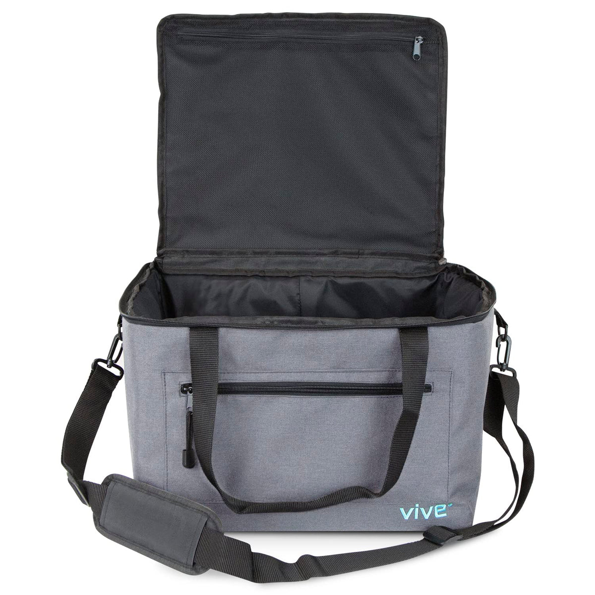 Vive travel bag side view protecting ice therapy machine during transport