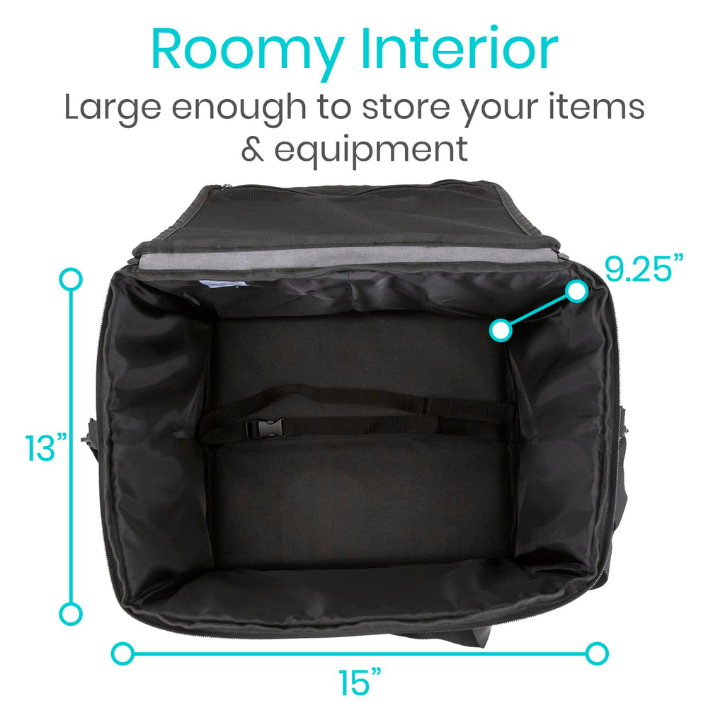 Vive travel bag interior mesh pocket holds small items