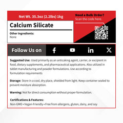 Vivion calcium silicate improves dry powder flow for smoother processing