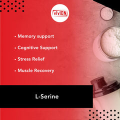 Vivion L-Serine Powder formulation mix illustrating easy blending into products.