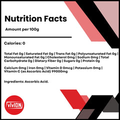 Vivion Vitamin C powder as a versatile nutrition ingredient for supplements.