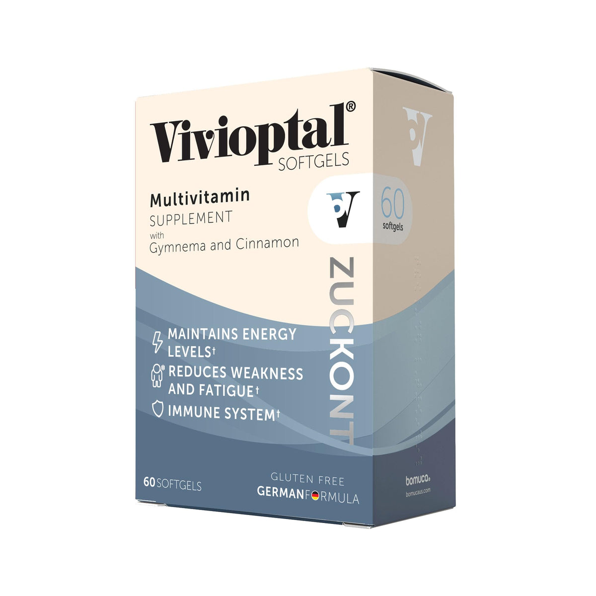 Vivioptal Vitamins bottle with Gymnema and Cinnamon for daily wellness.