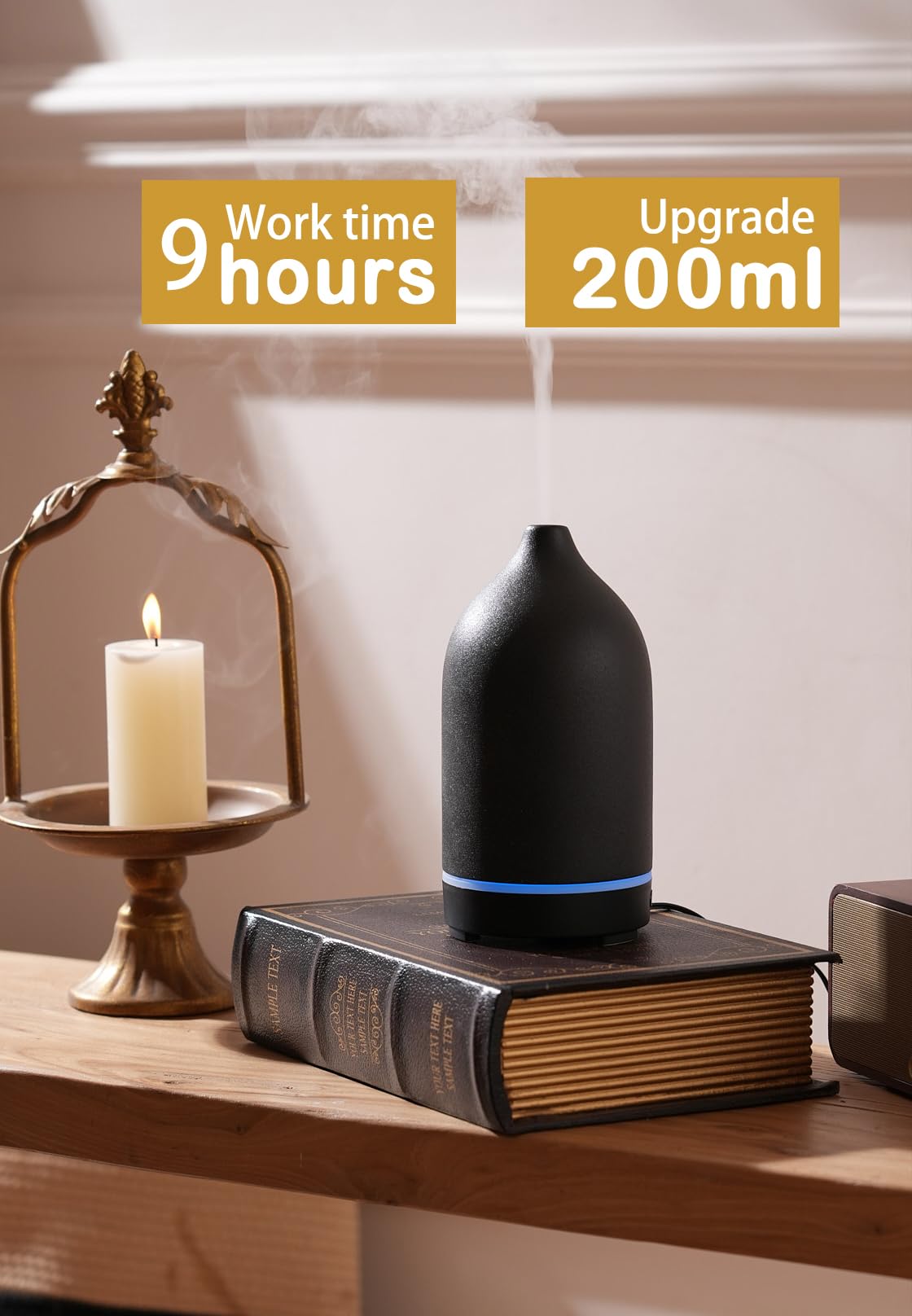 VIVITEST diffuser 200ml water tank view for long fragrance sessions