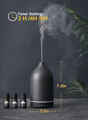 VIVITEST ultrasonic operation delivering quiet aromatherapy in any room