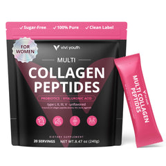 VIVI Youth collagen powder packaging with 12g sachets for daily use