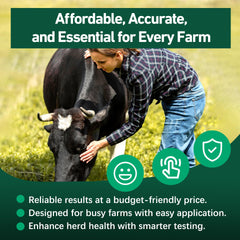 Vivometra beef cattle farm use demonstrating on-site testing.
