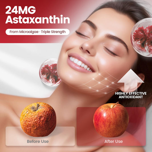 VivoNu astaxanthin capsules 24mg for convenient daily antioxidant intake.