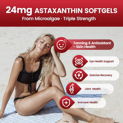 VivoNu bottle label displaying 24 mg astaxanthin per serving