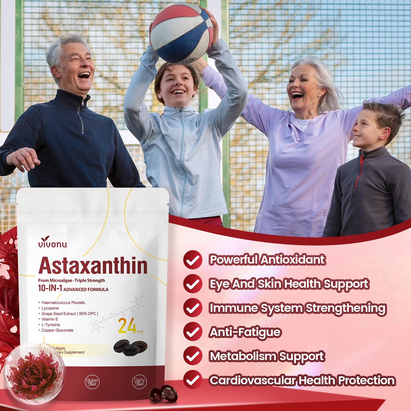Two-capsule daily dosage plan with VivoNu