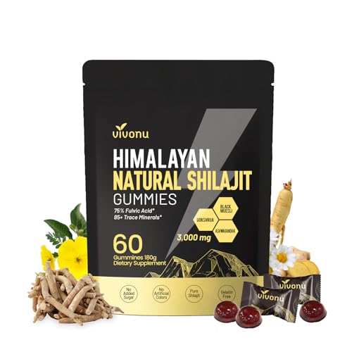 VivoNu gummies close-up highlights Ashwagandha and Gokshura ingredients.