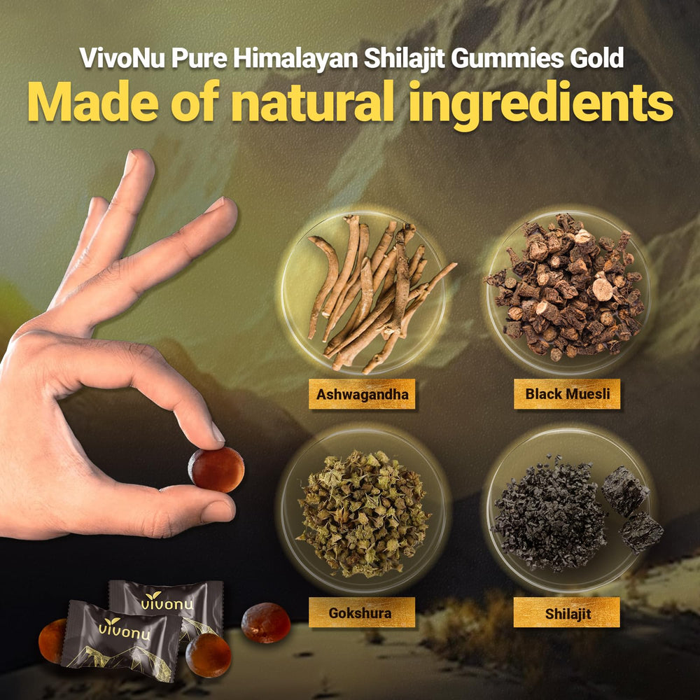 VivoNu Shilajit Gummies on-the-go packaging supports active daily routines.