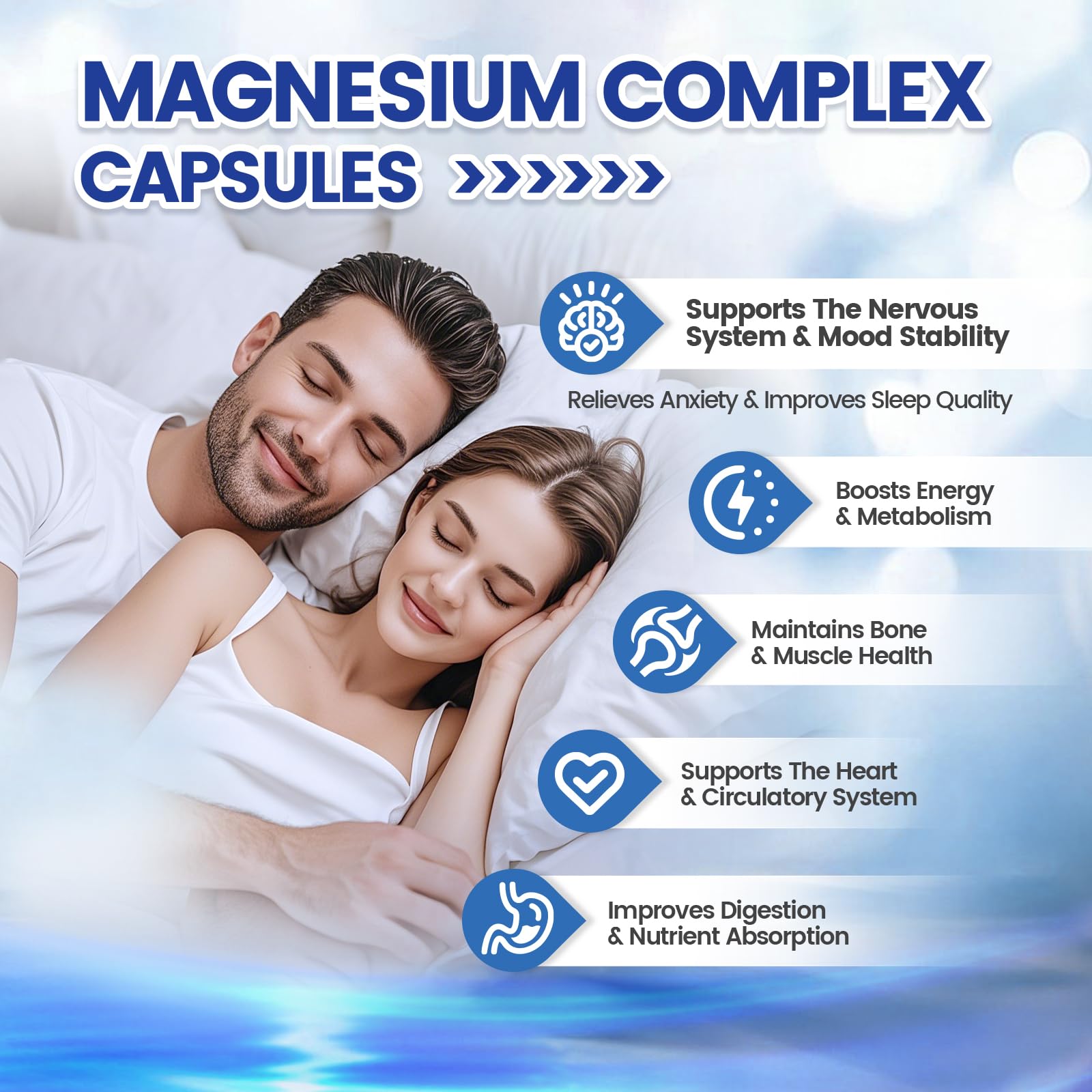 VivoNu magnesium capsules close-up highlighting eight forms for absorption