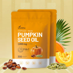 VivoNu bottle of organic pumpkin seed oil capsules for prostate wellness.