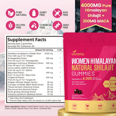 Open VivoNu Shilajit Women bottle pouring gummies for convenient use.