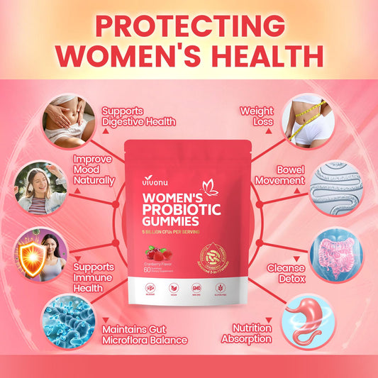 VivoNu Viginal probiotic gummies close-up ready for daily use.