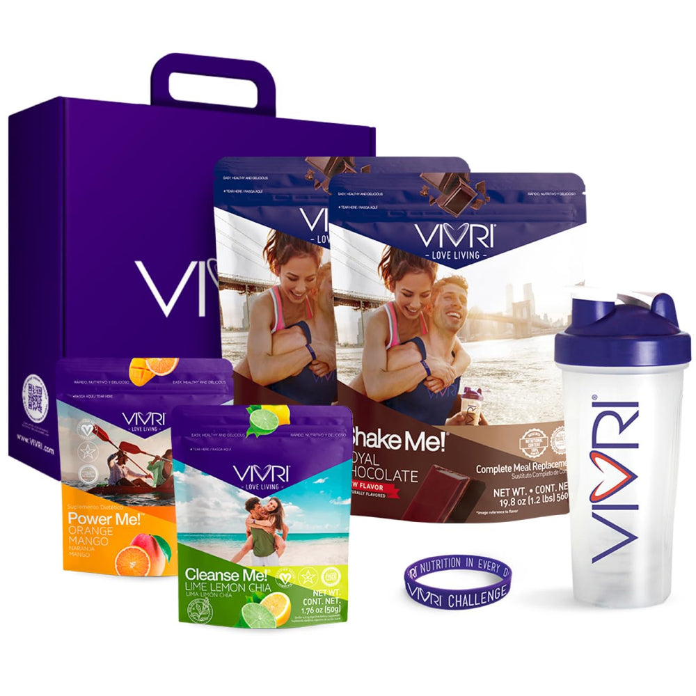 VIVRI 10-Day Challenge chocolate shake bottle for on-the-go energy