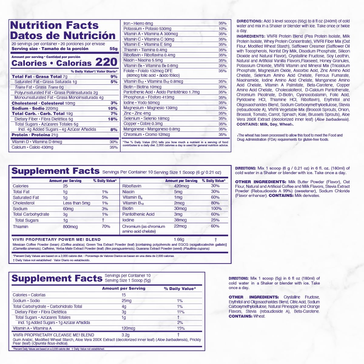 VIVRI triple fiber and prebiotics aid digestion