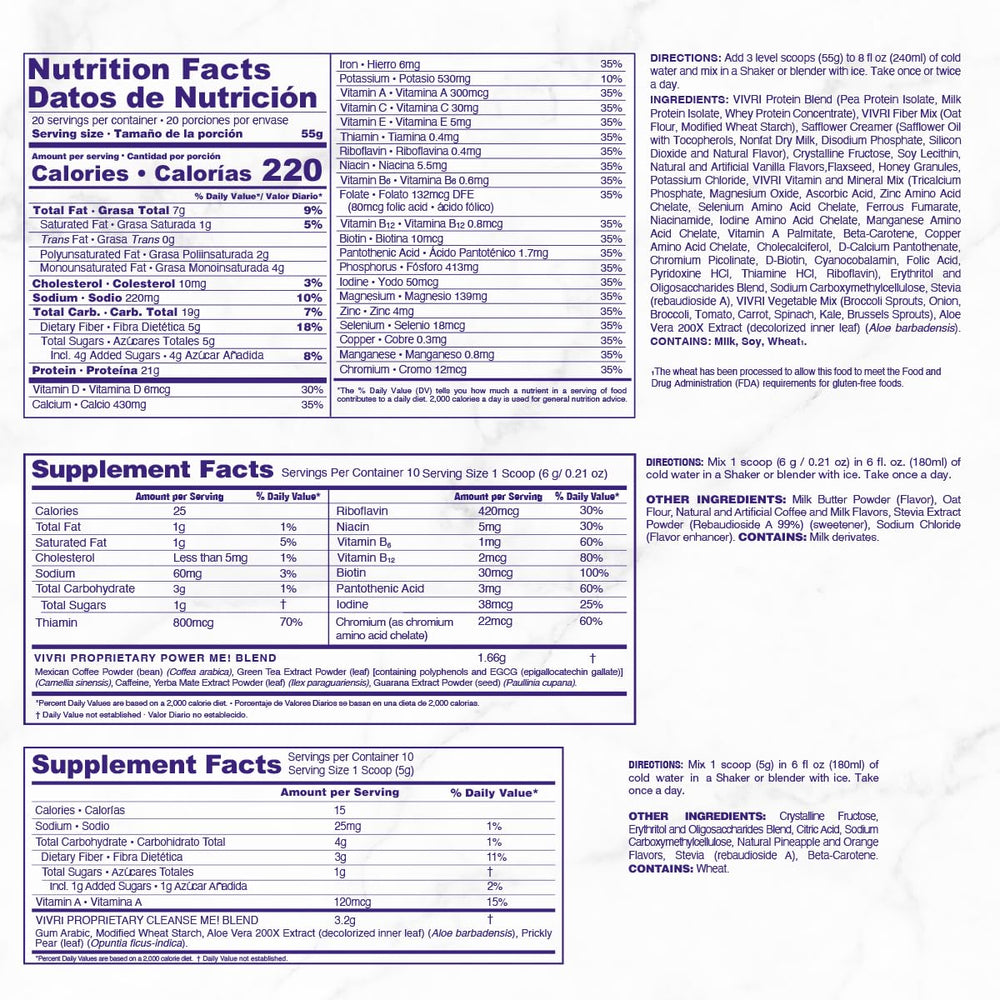 VIVRI triple fiber and prebiotics aid digestion