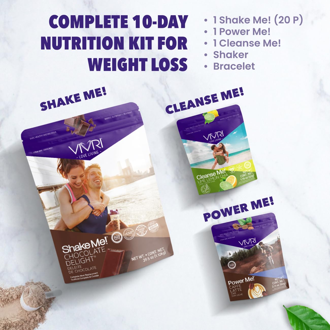 VIVRI 10-Day Challenge meals pack showing convenient 20-meal plan