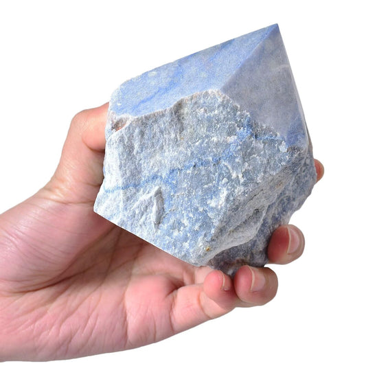 VIZYTOU Blue Aventurine wand promotes calm energy for meditation sessions.