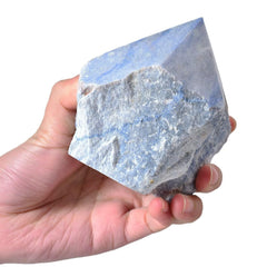 VIZYTOU Blue Aventurine wand promotes calm energy for meditation sessions.