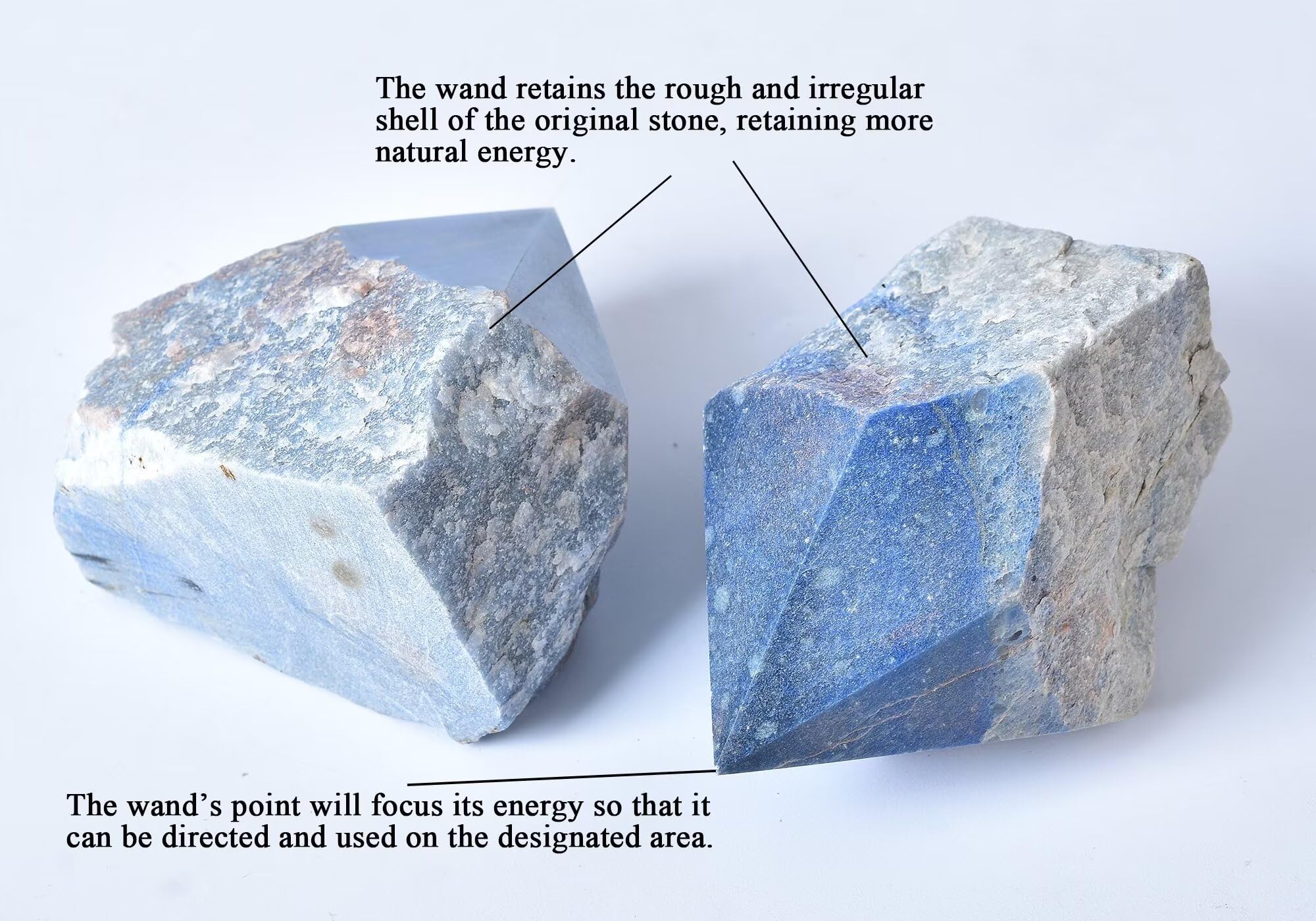 VIZYTOU Blue Aventurine wand supports emotional balance during daily mindfulness practice.