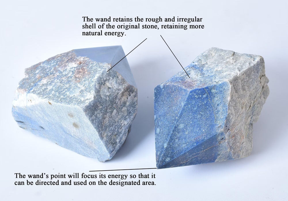 VIZYTOU Blue Aventurine wand supports emotional balance during daily mindfulness practice.
