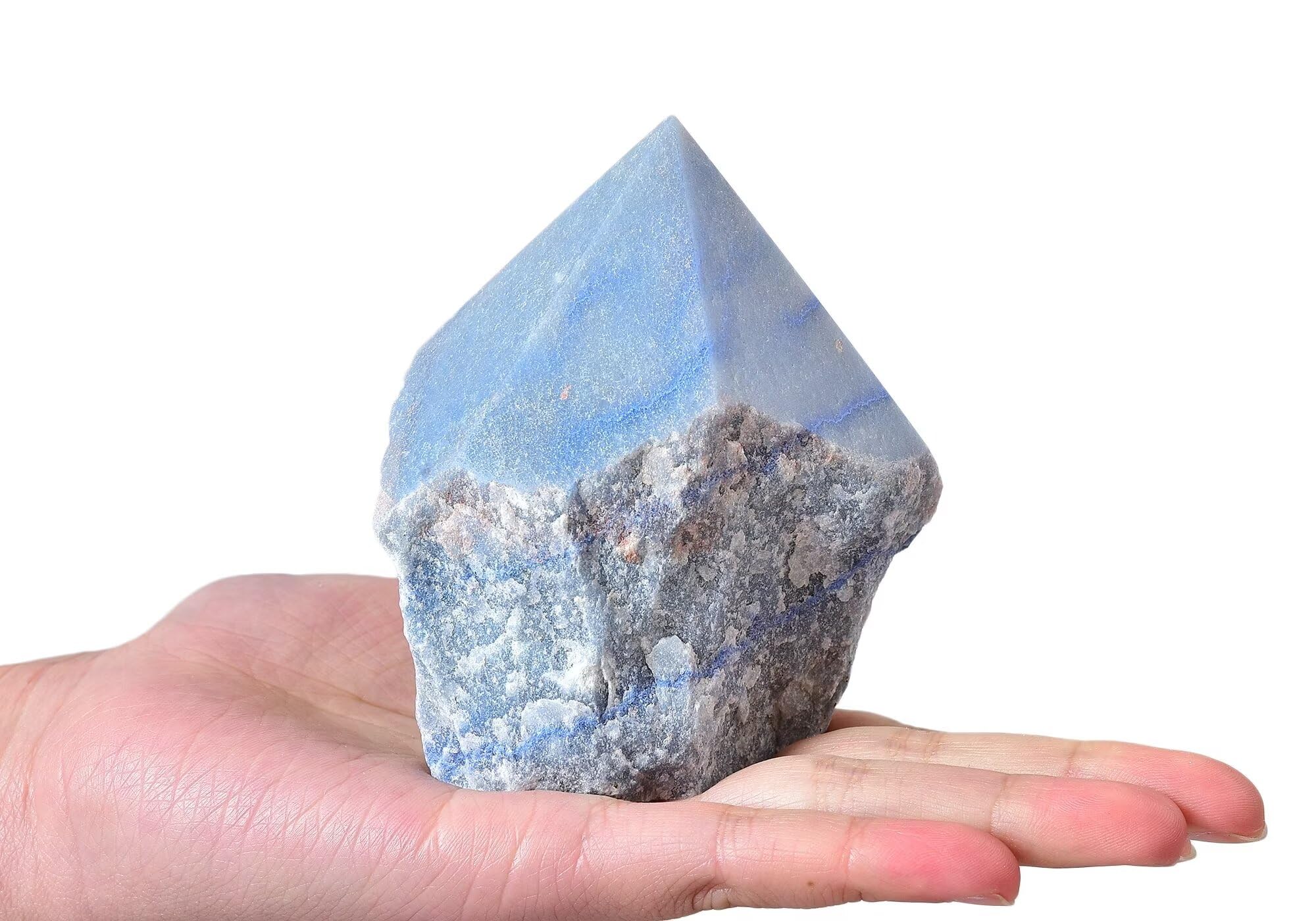 VIZYTOU Blue Aventurine wand with unique natural patterns for mindful reflection.