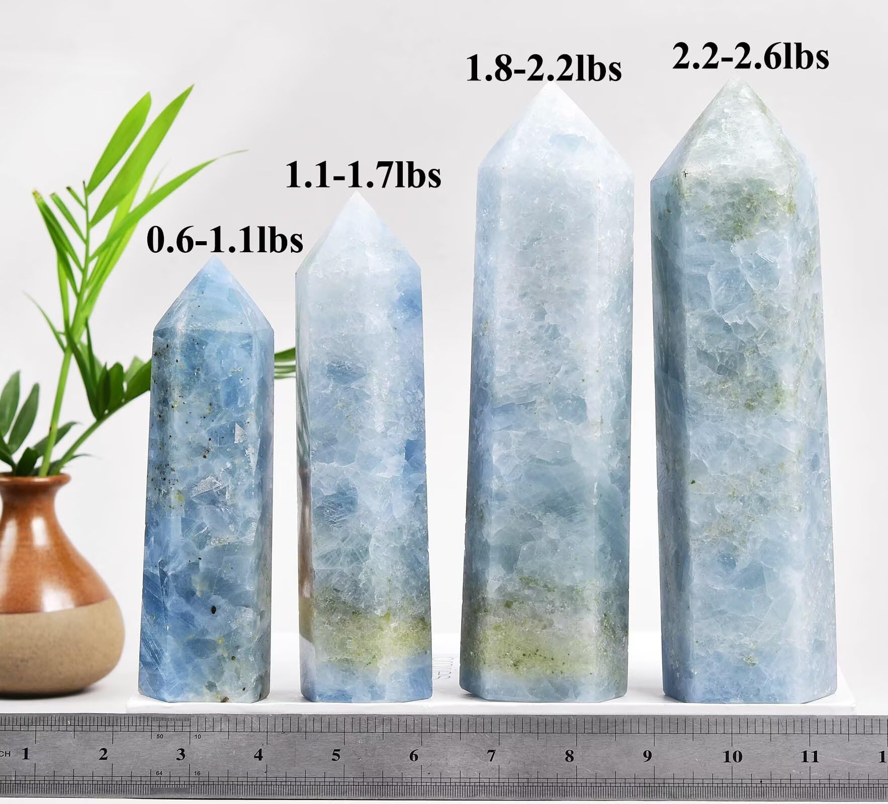 VIZYTOU blue crystal decor for desks and shelves with peaceful energy
