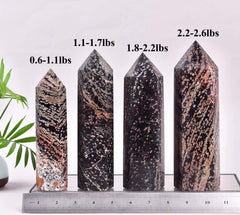 Vizytou Gold Snowflake Obsidian Tower on display enhances room decor
