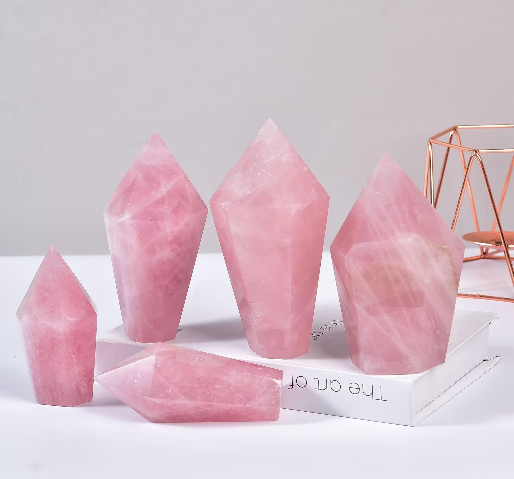 Handcrafted crystal tower by VIZYTOU adds organic elegance to space.