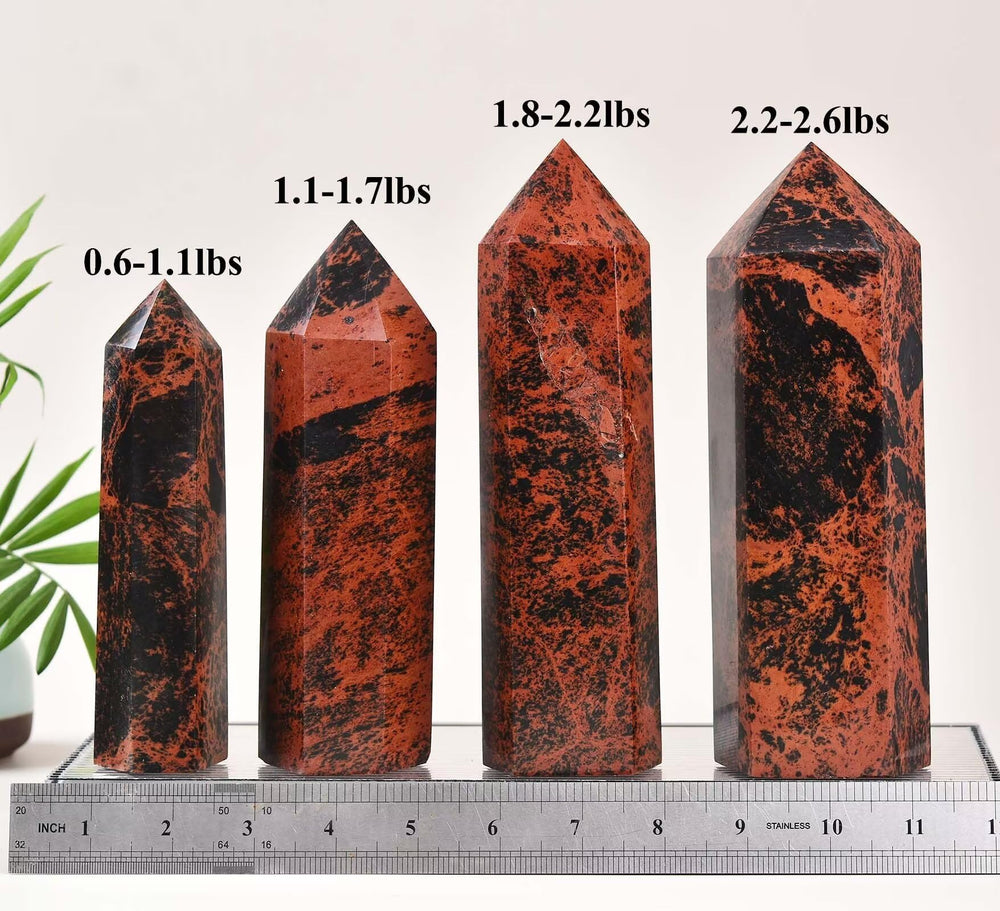 VIZYTOU Mahogany Obsidian Handheld Wand ideal for focused Reiki or chakra work.