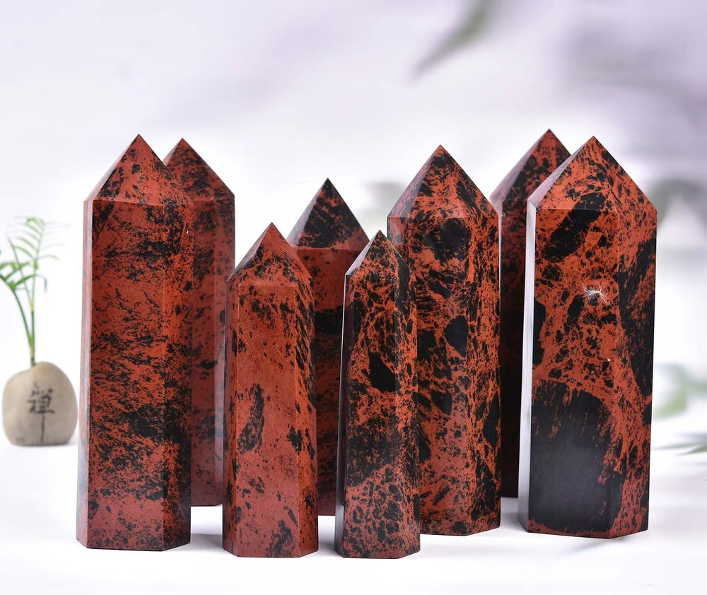 VIZYTOU Mahogany Obsidian tower as a thoughtful gift for crystal lovers.