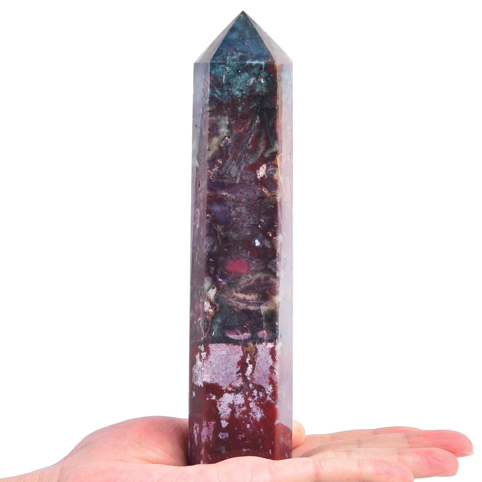 VIZYTOU Ocean Jasper wand is ideal for meditation and mindful practices.