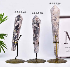 VIZYTOU blue agate wand ideal for meditation and spiritual routines at home