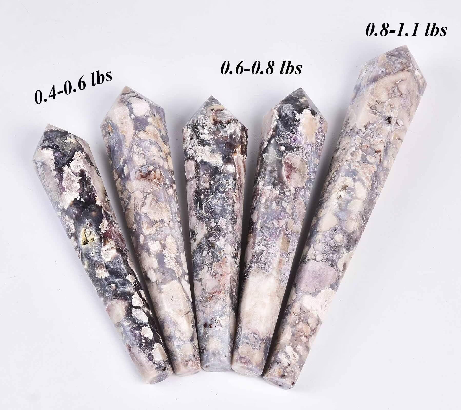 VIZYTOU natural crystal wand polished for serene display and meditation