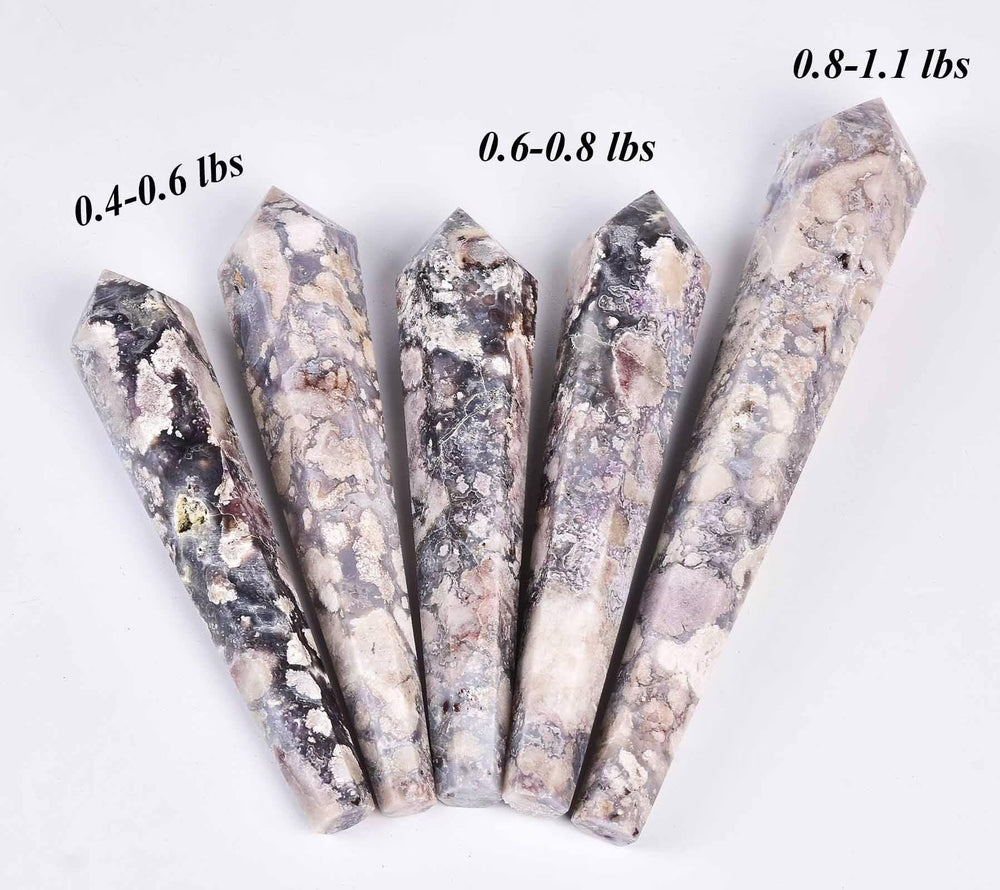 VIZYTOU natural crystal wand polished for serene display and meditation