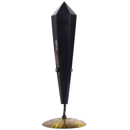 VIZYTOU Obsidian Wand Point long displayed for meditation focus
