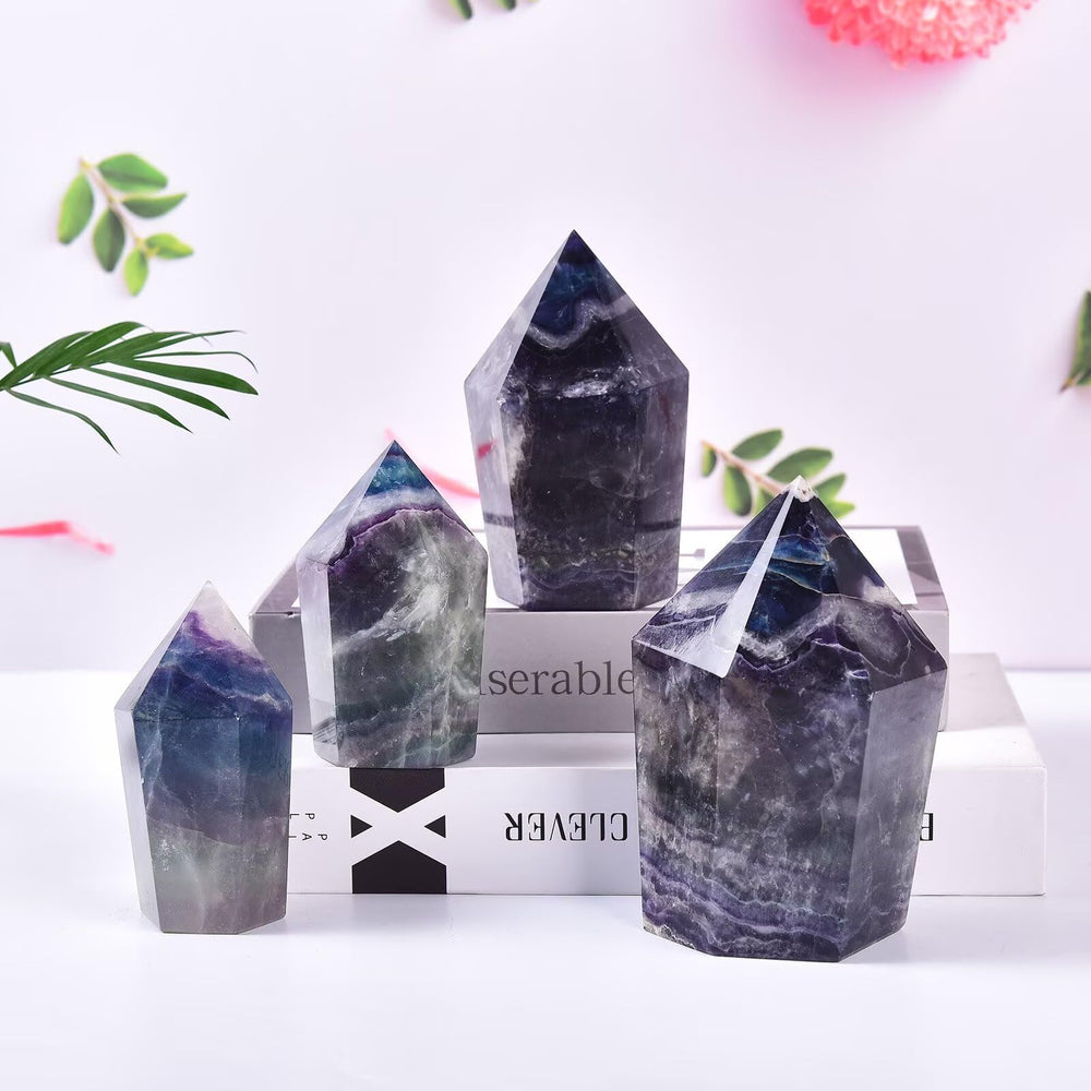 VIZYTOU polished crystal wand serves as a natural home decor accent.