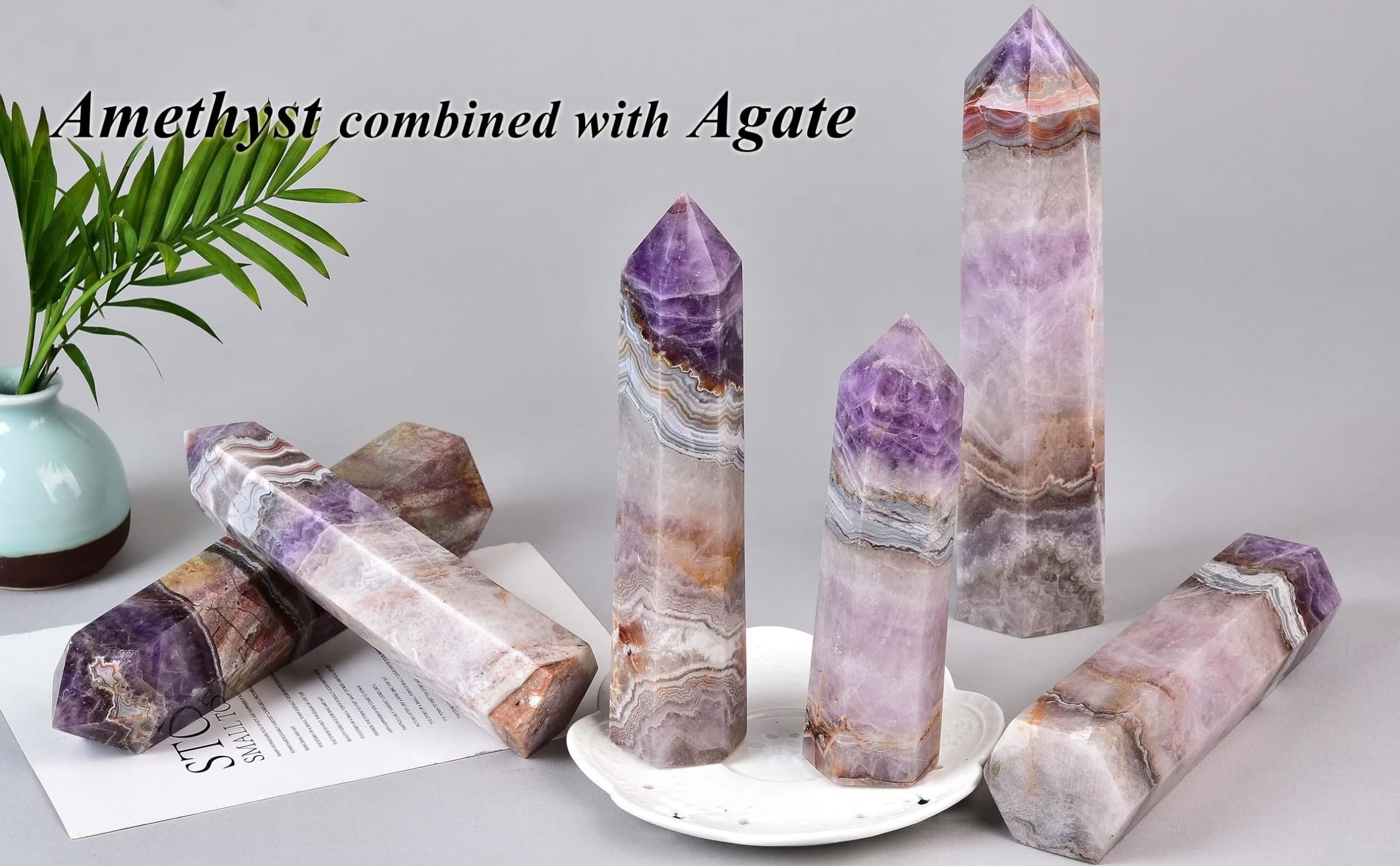 VIZYTOU 1.1-1.7 lb obelisk offers natural color variation and collectable charm